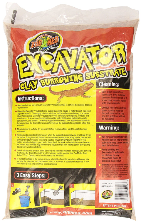 Zoo Med Excavator Clay Burrowing Substrate 9kg (20lb) Bag