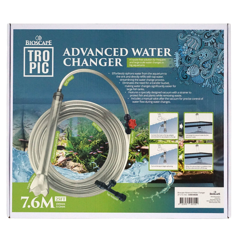 Freshwater aquarium water changer maintenance tool