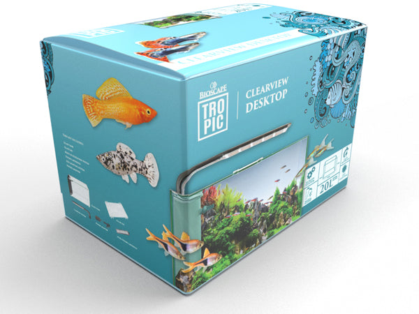 Bioscape Tropic Clearview Desktop Aquarium Unit - 20.4ltr