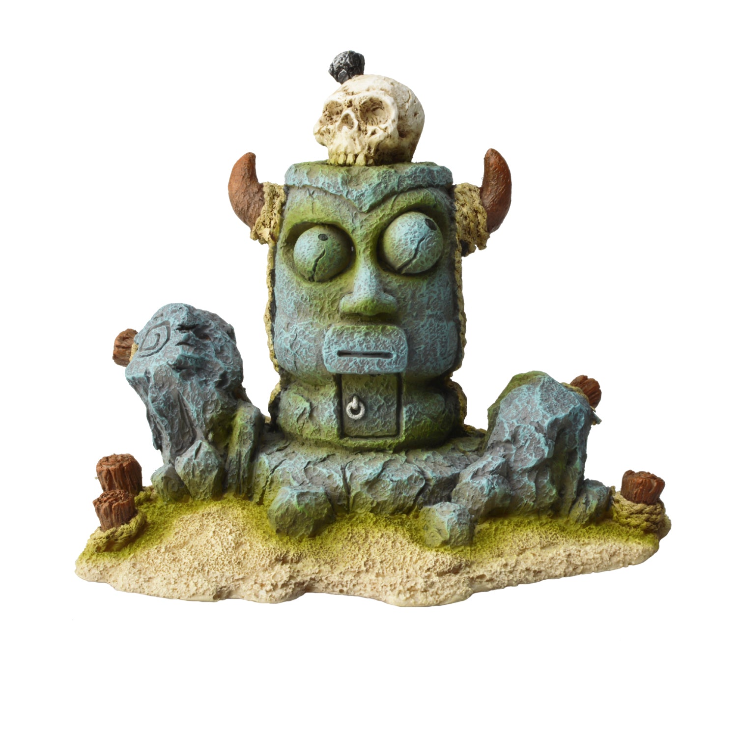 Bioscape Viking Tiki Statue wSkull 13.5 x 10.5cm