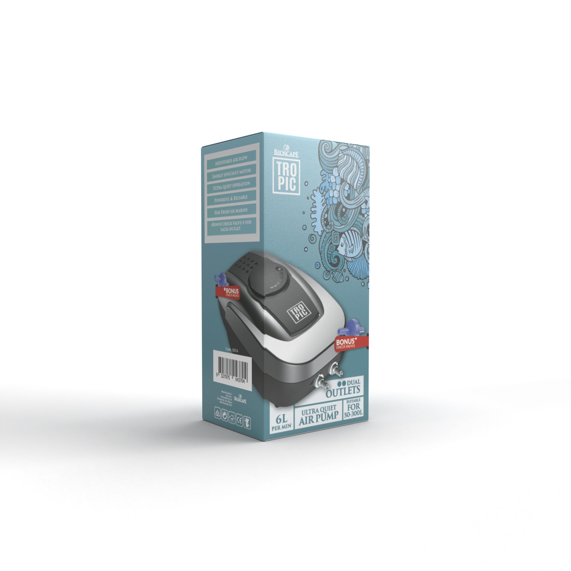 Bioscape Tropic Air Pump 4000 Twin w/2 Check Valves