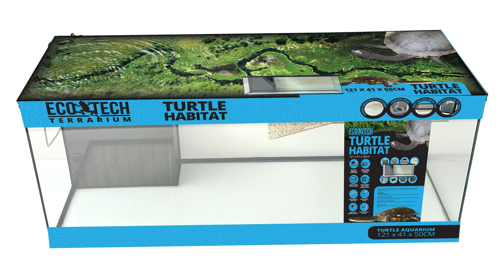 Eco Tech Turtle Aquarium 121 x 41 x 50cm