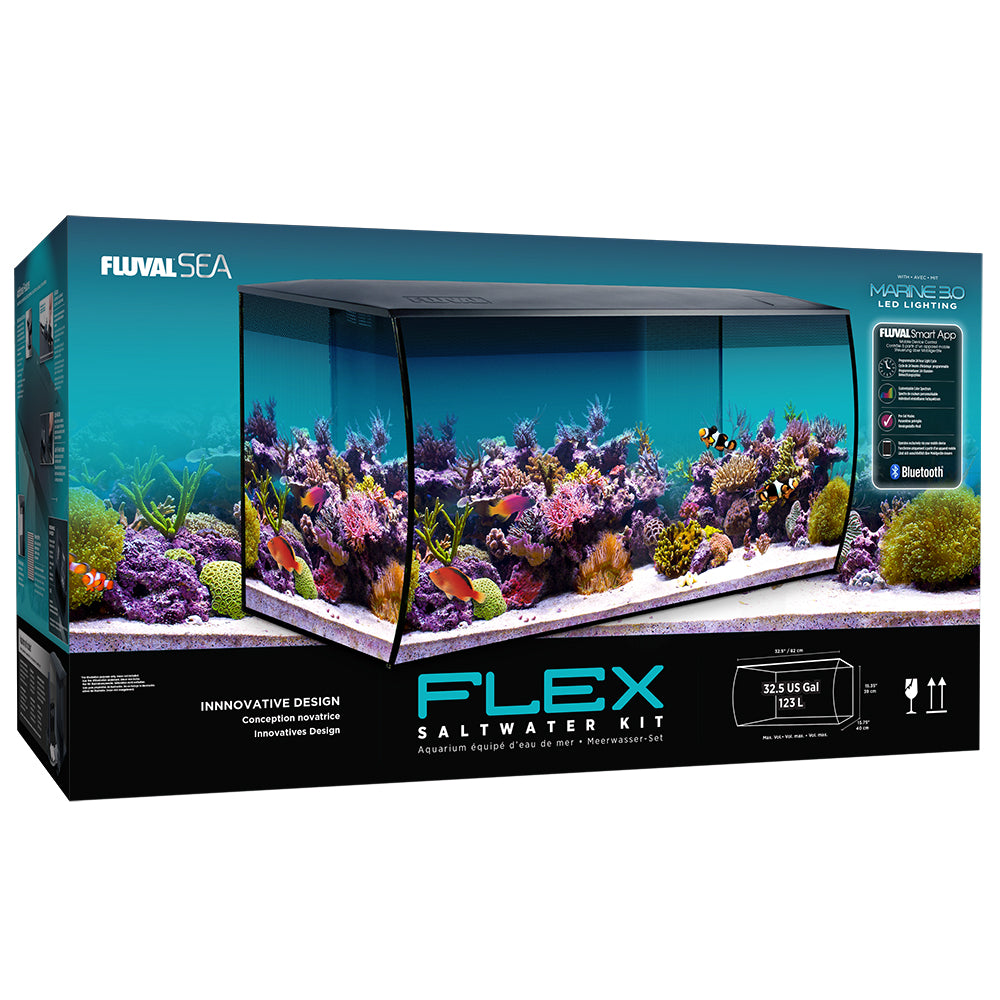 Fluval Flex Aquarium Marine 123ltr Black