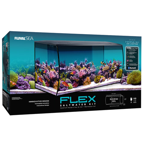 Fluval Flex Aquarium Marine 123ltr Black