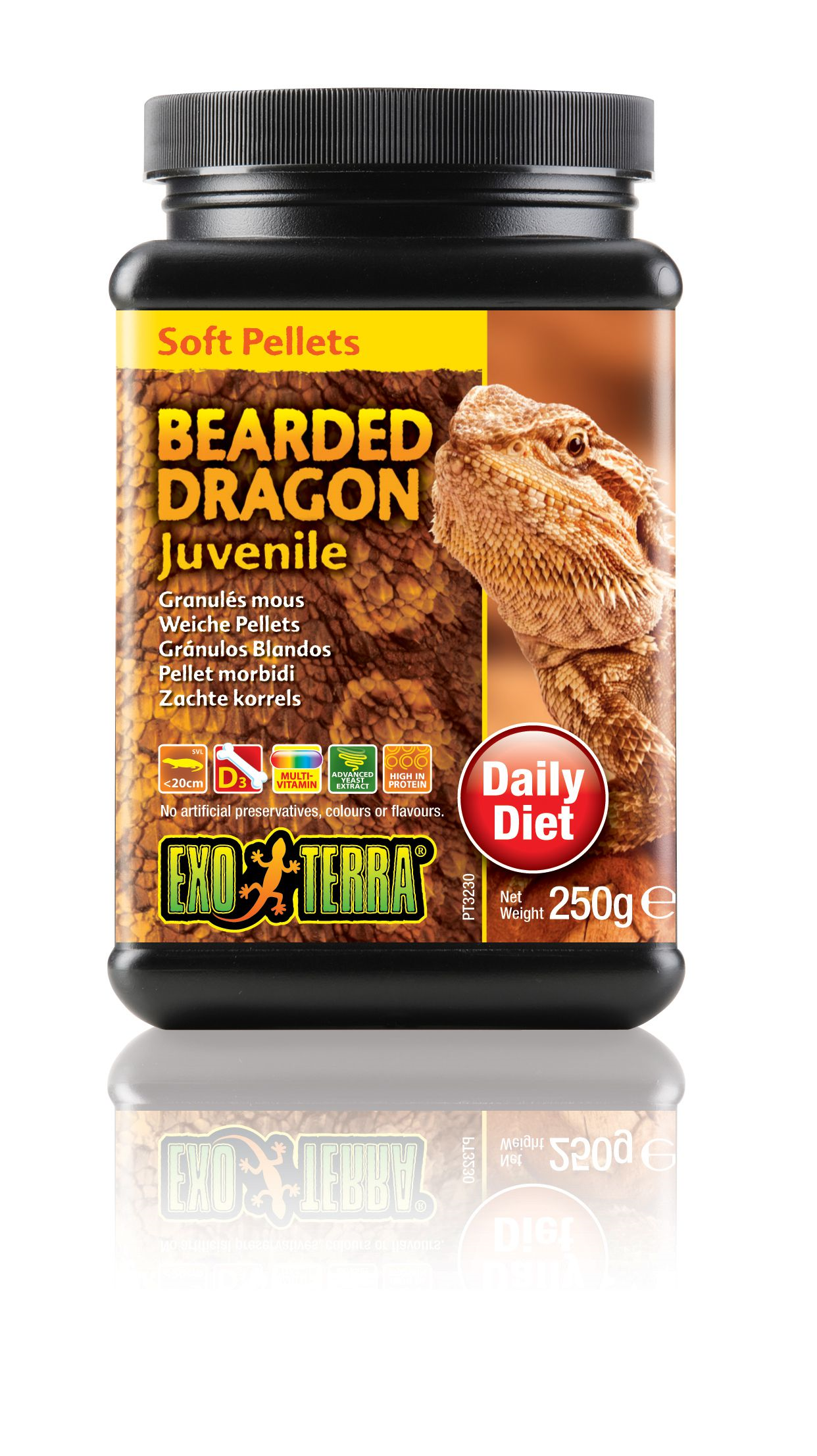 Exo Terra Bearded Dragon Food Juvenile Soft Pellets 250gm