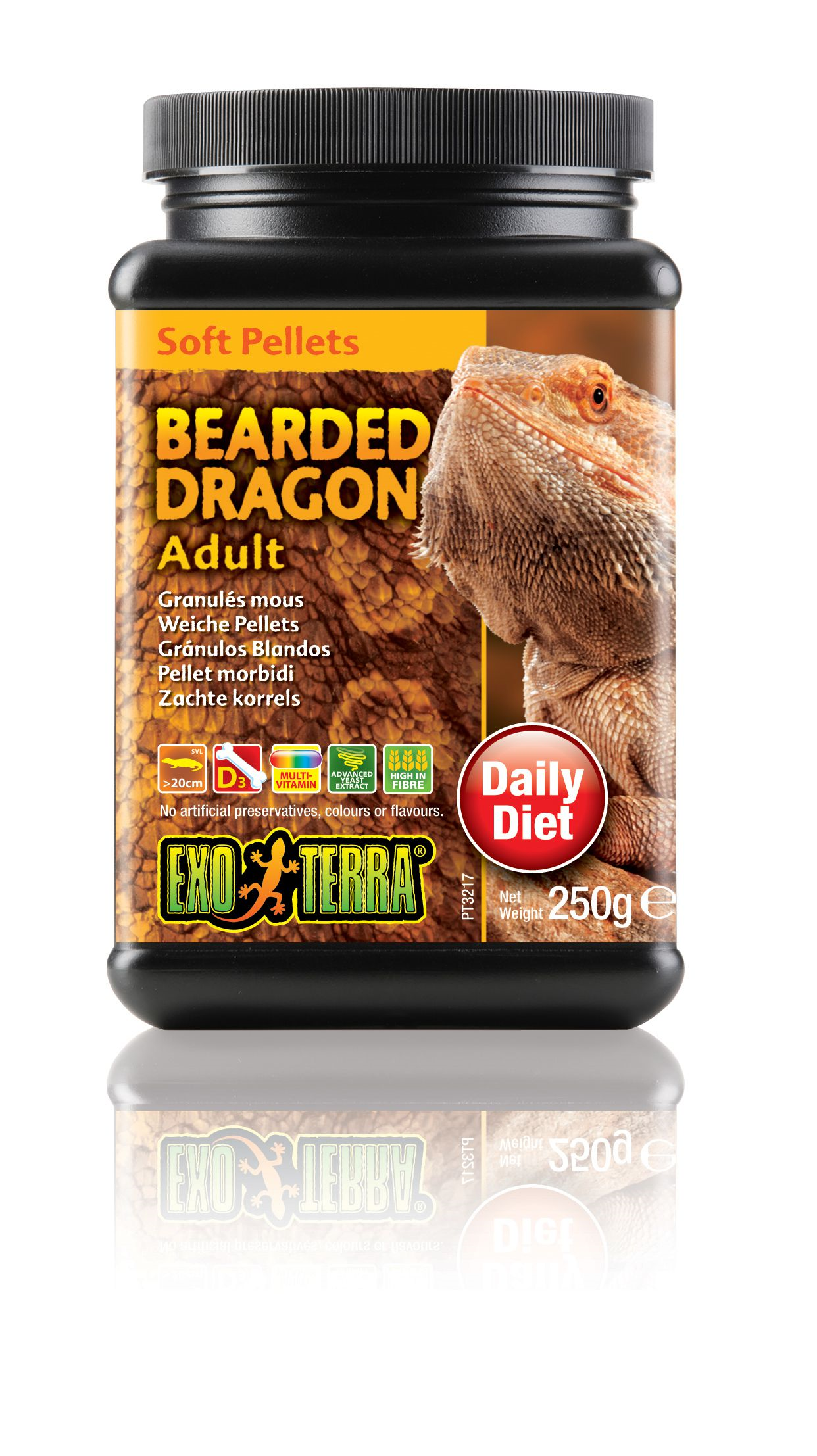Exo Terra Bearded Dragon Food Adult Soft Pellets 250gm