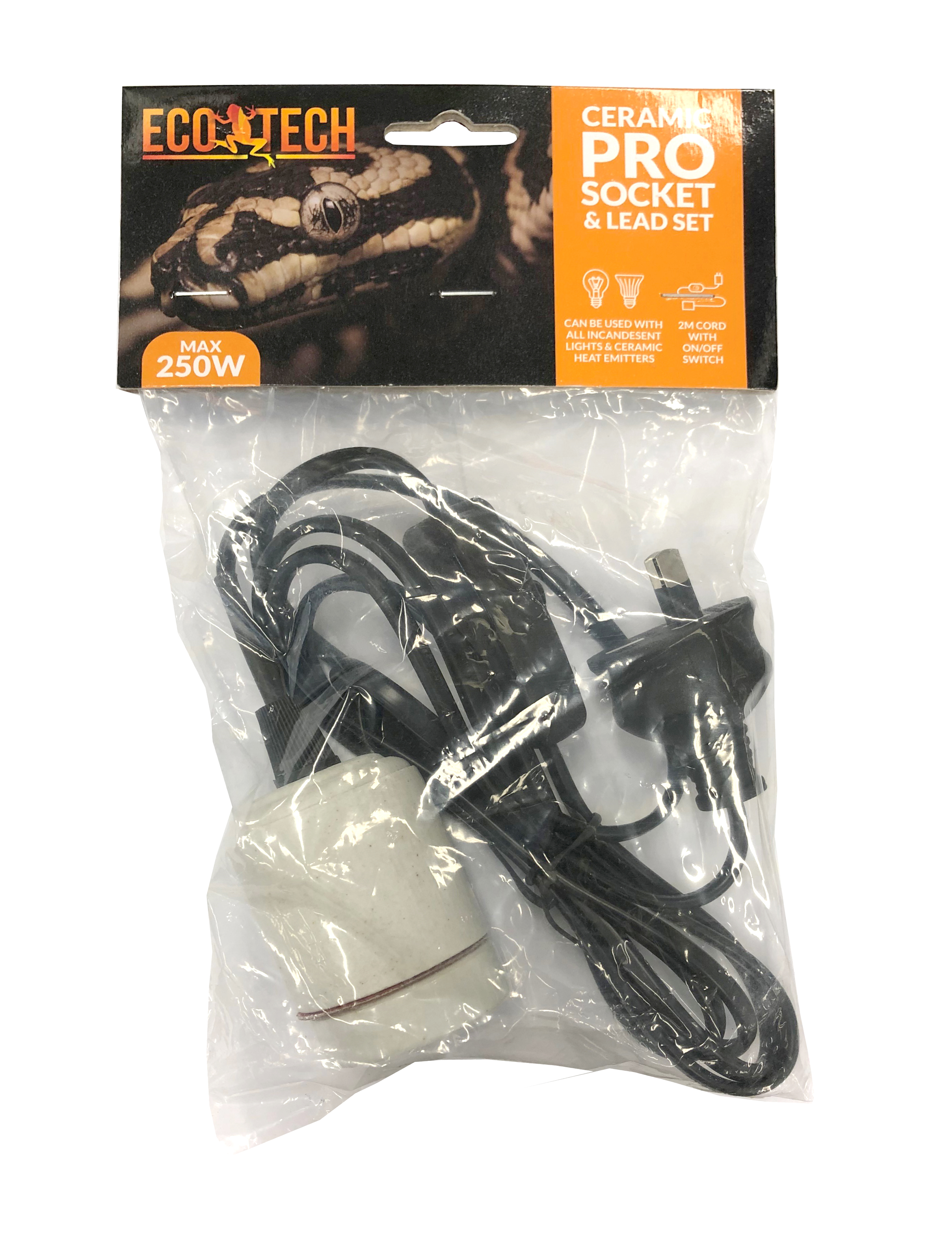 Eco Tech Ceramic Screw Socket & Lead 2mtr