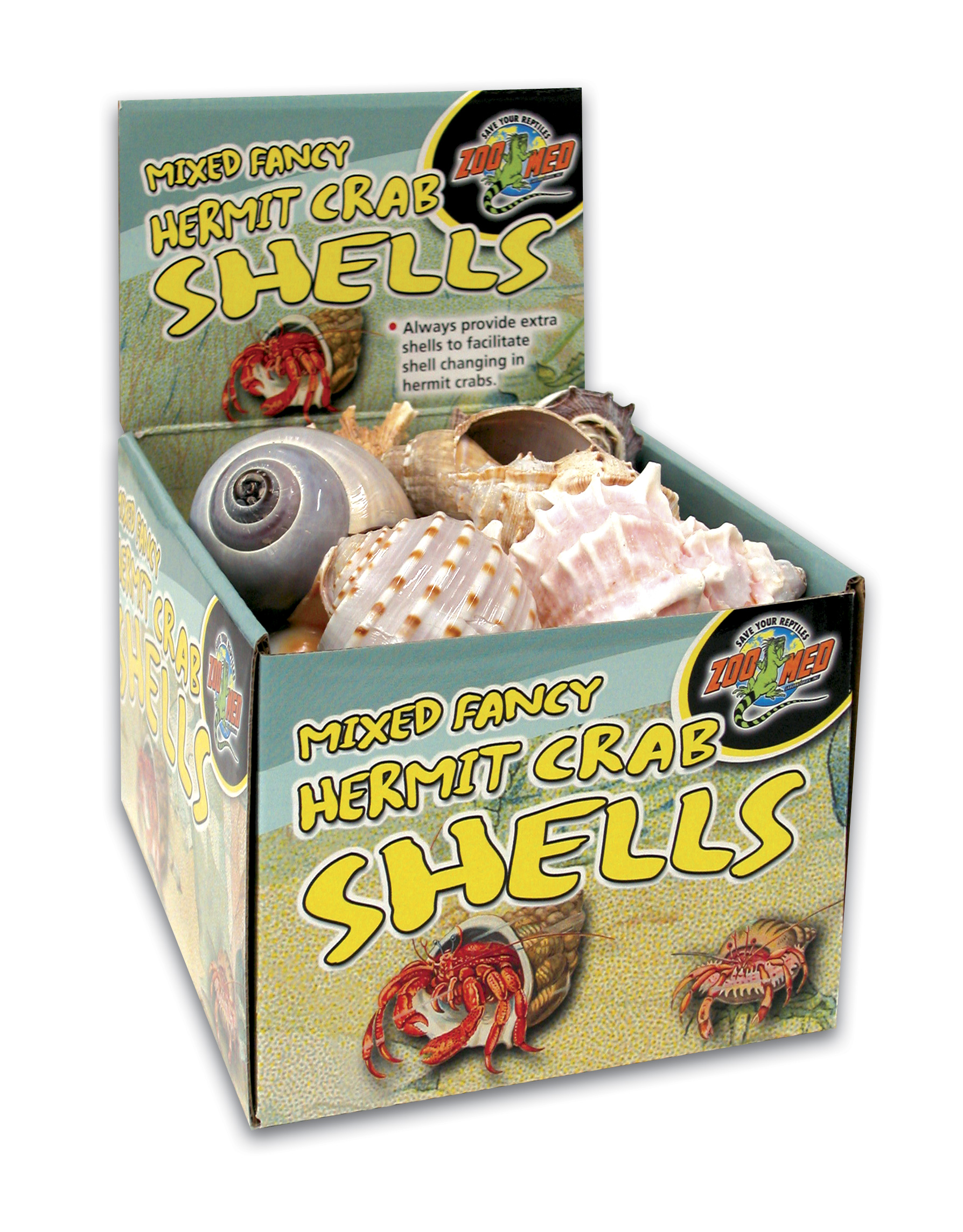 Zoo Med Mixed Fancy Crab Shells 24 Counter Display