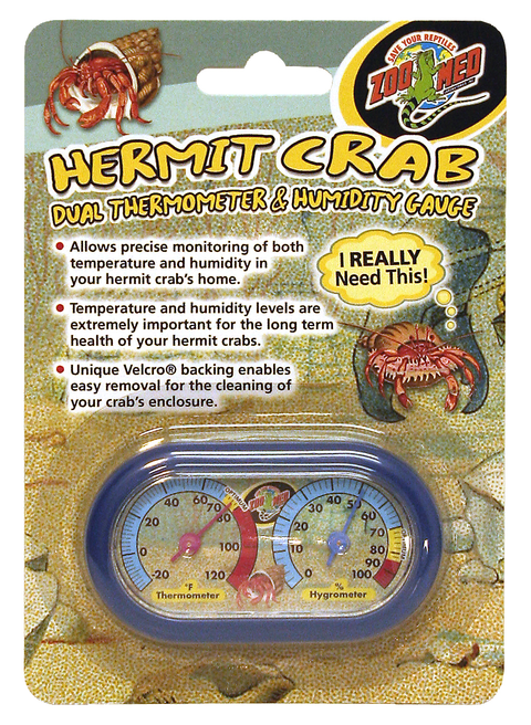 Zoo Med Hermit Crab Dual Thermometer/Humidity
