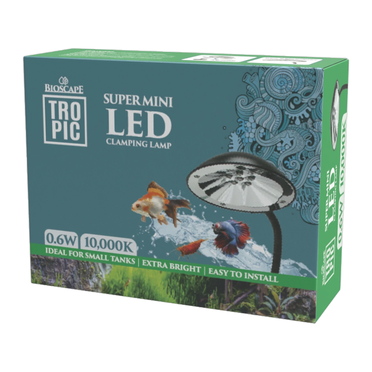 Aqua Zonic Super Mini LED Clamp Lamp Black