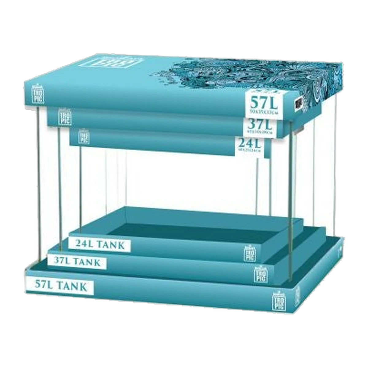 Bioscape 40cm Curved Corner Glass Aquarium - 24L
