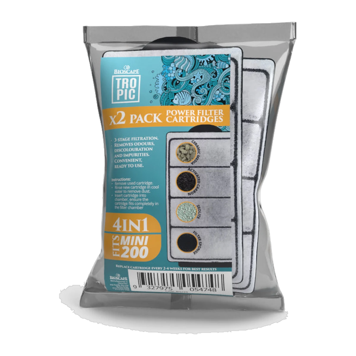 Bioscape 4in1 Cartridge Clearmax Internal Filter (2) for starter kits (BIS220-222)