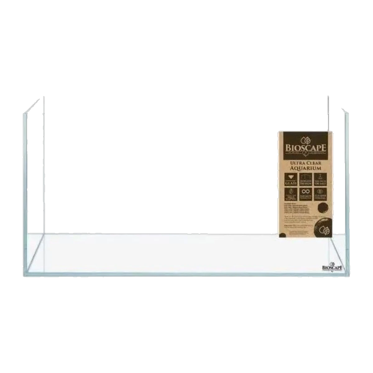 Bioscape 50cm Ultra Clear Glass Aquarium Tank - 50x27x32