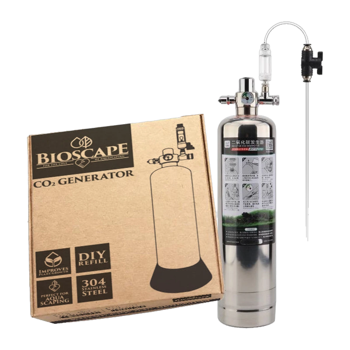 Bioscape CO2 Reactor with On/Off Valve