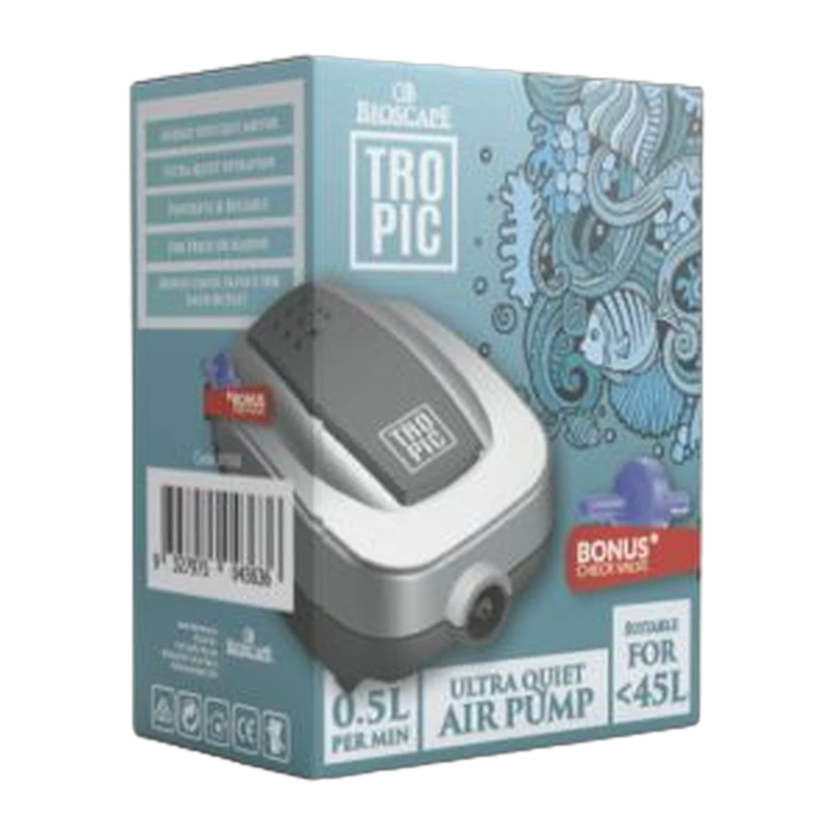 Bioscape Tropic Air Pump 500 Single w/Check Valve