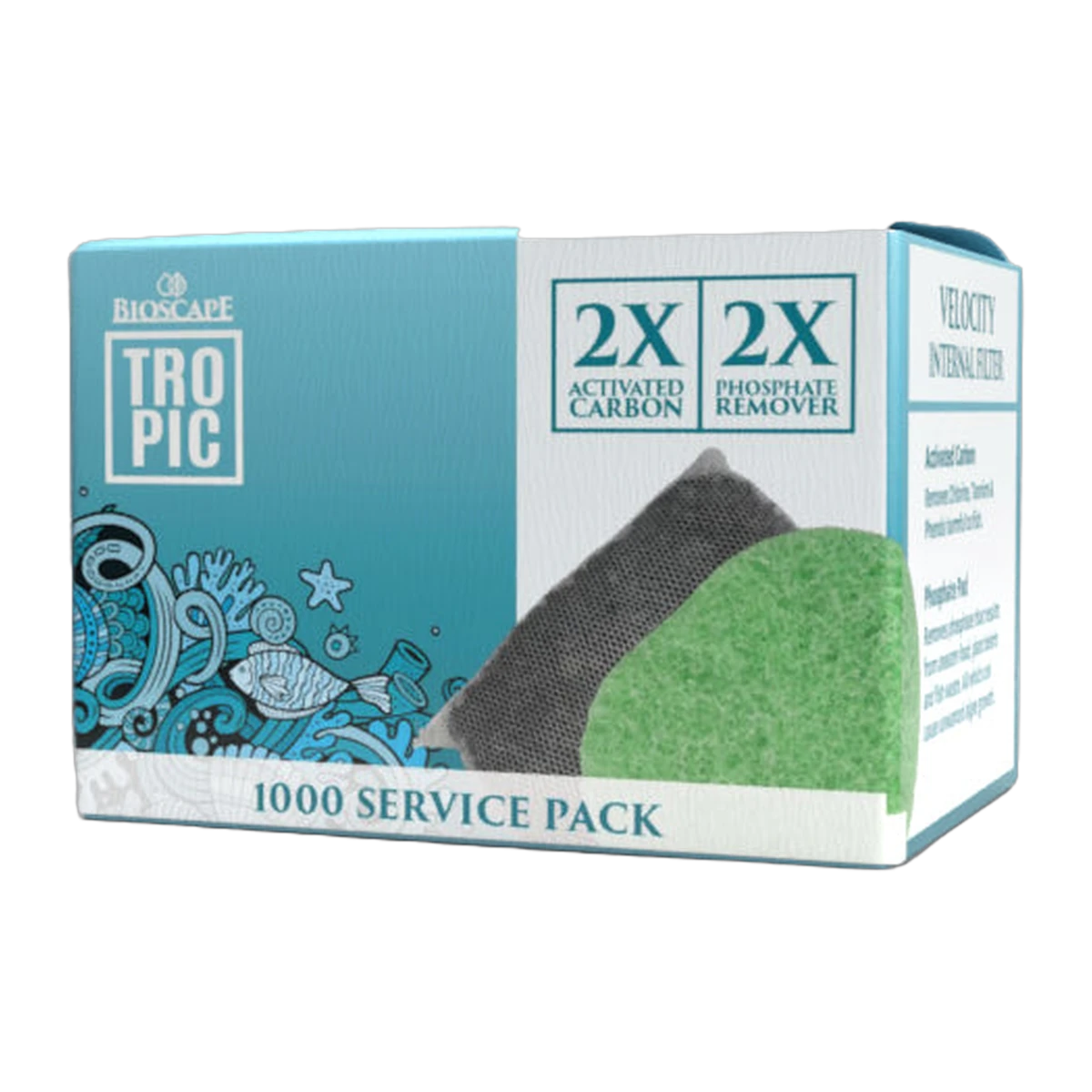 Bioscape Carbon & Phosphate Cartridges Velocity 1000 2Pk