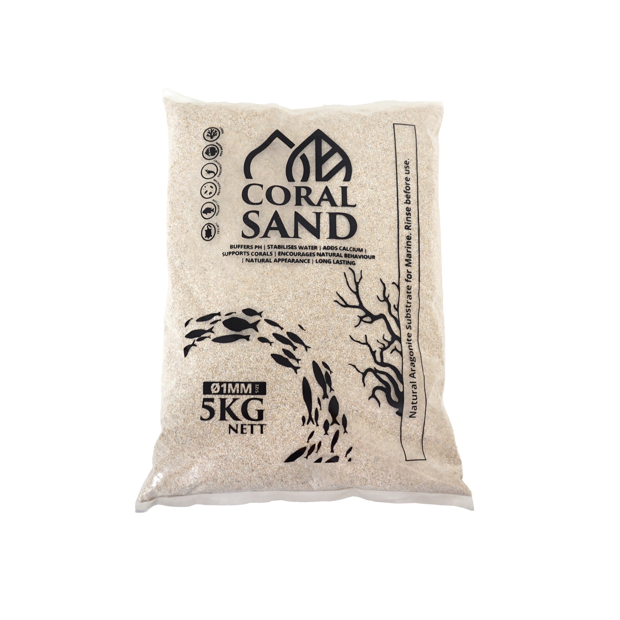 Bioscape Coral Sand 5kg Bag 1mm Diameter