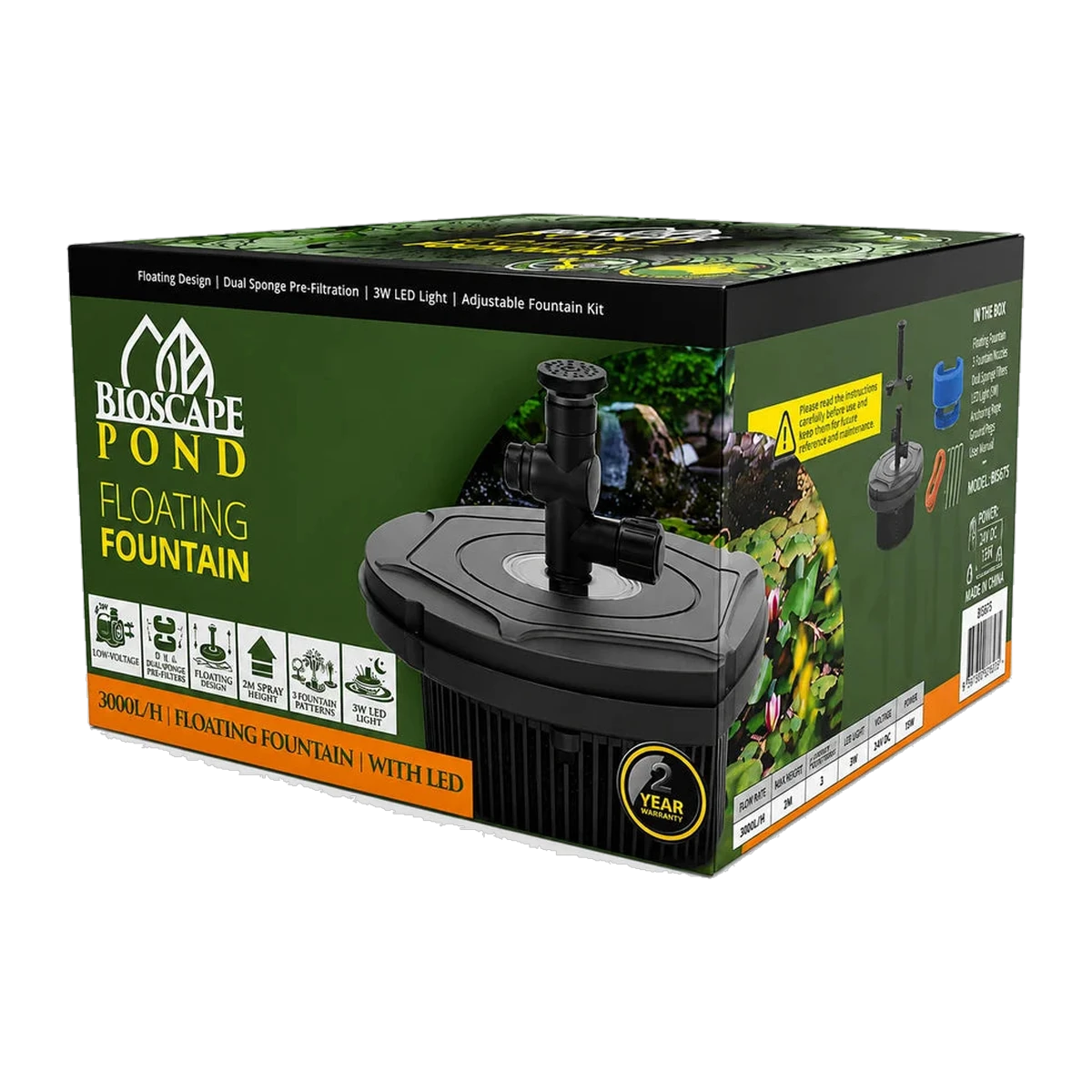 Bioscape Floating Pond Filter Unit 3000lph