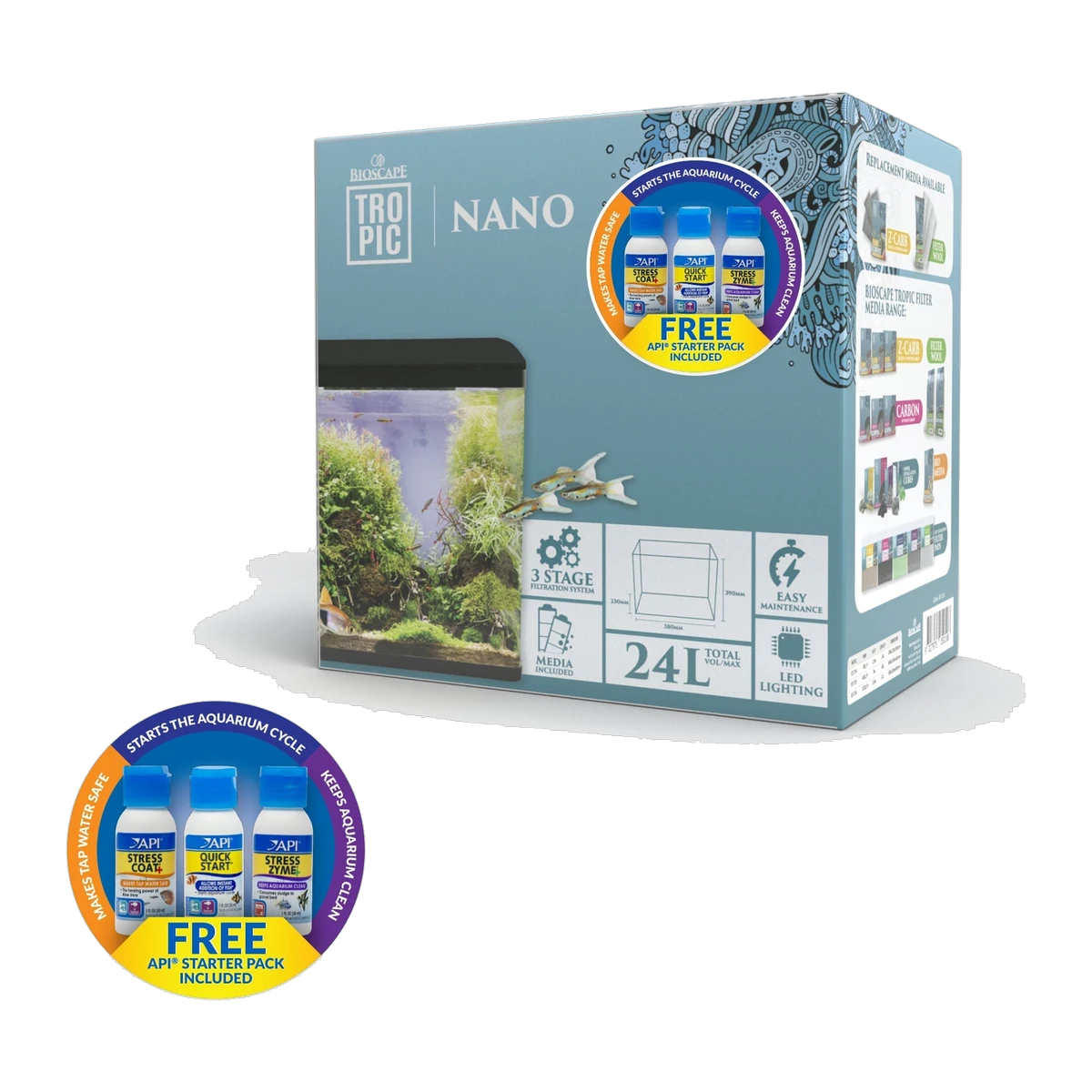Bioscape Nano Aquarium Unit Black 24ltr
