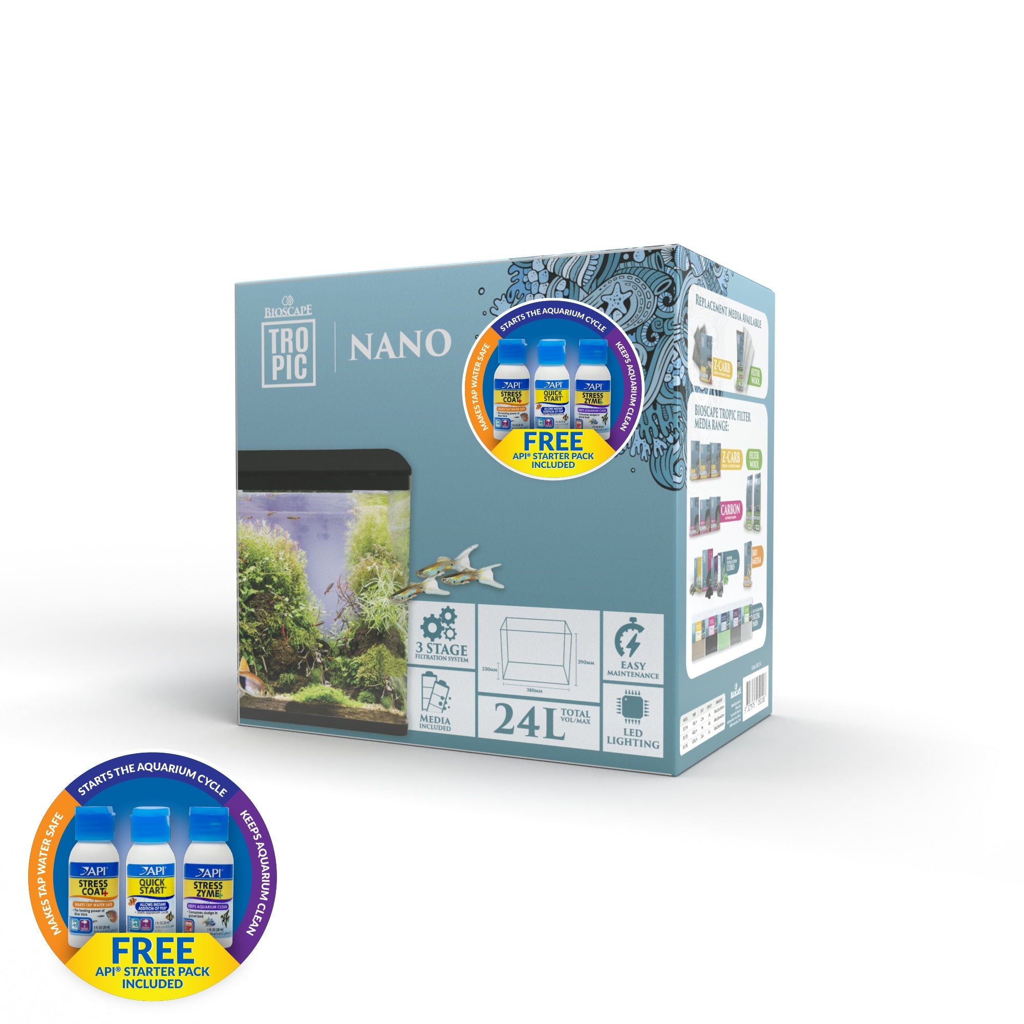 Bioscape Nano Aquarium Unit Black 24ltr