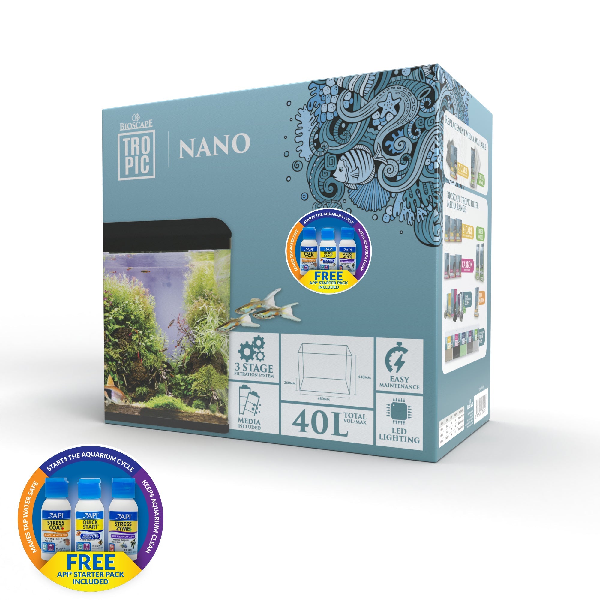 Bioscape Nano Aquarium Unit Black 40ltr