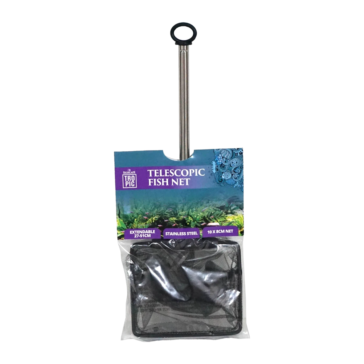 Bioscape Telescopic Fish Net 10 x 8cm - 27 - 51cm Long