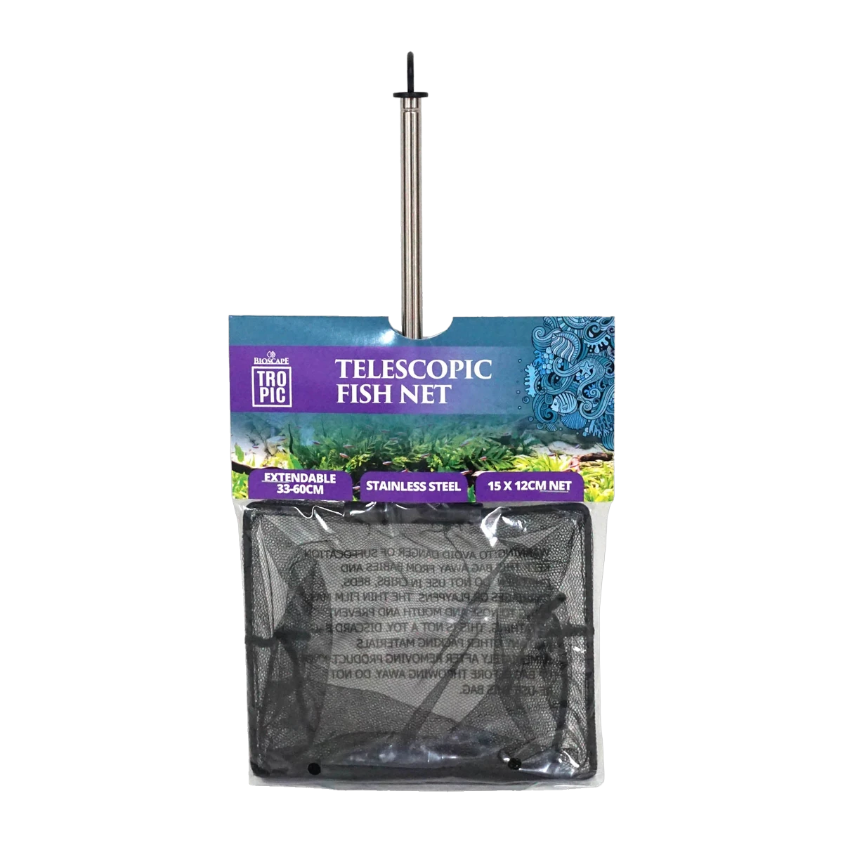 Bioscape Telescopic Fish Net 15 x 12cm 33 - 59cm Long