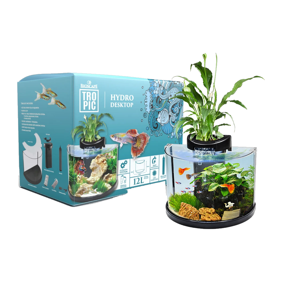 Bioscape Tropic Hydro Half Moon Tropical Aquarium Unit