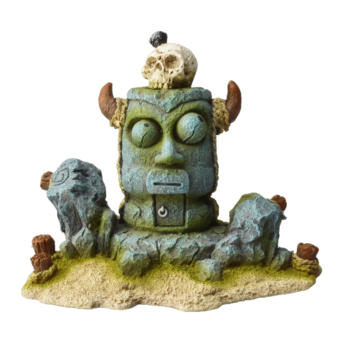 Bioscape Viking Tiki Statue wSkull 13.5 x 10.5cm