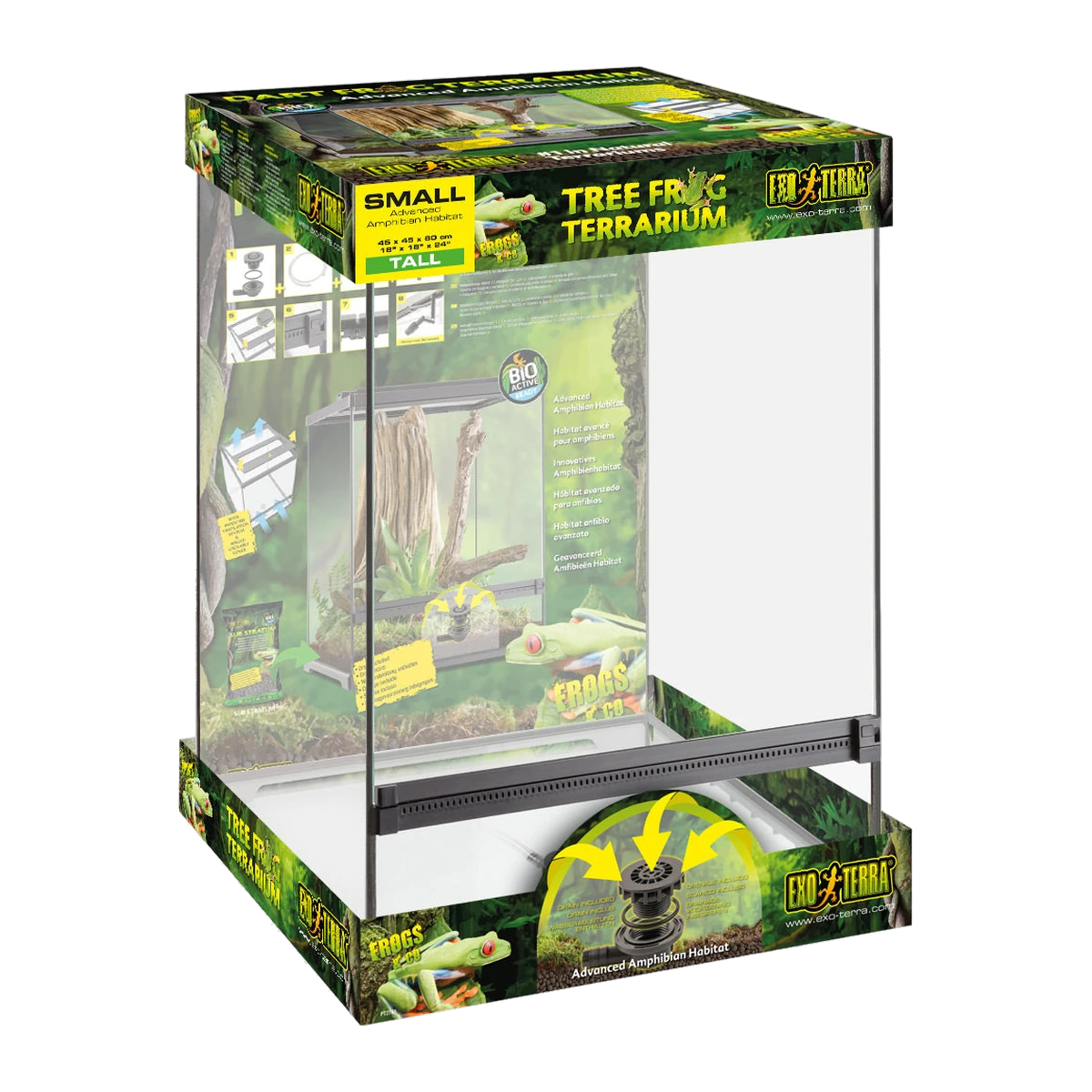 Exo Terra Glass Terrarium Frog 45 x 45 x 60cm
