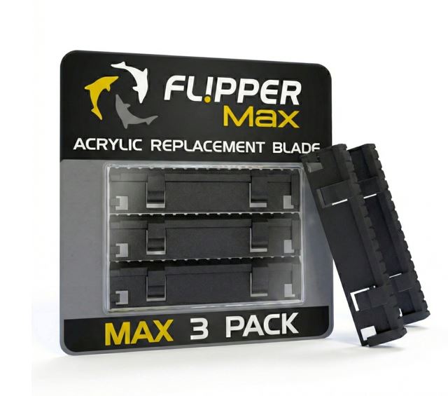 Flipper Max ABS Blade for Acrylic Tanks - 3pk