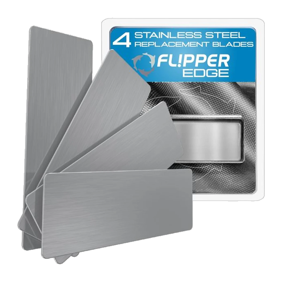 Flipper Edge Stainless Steel Blade for Glass Tanks - 4pk