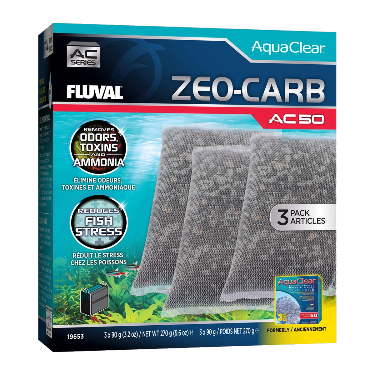 Fluval AC50 Zeo Carb Insert 3 Pack