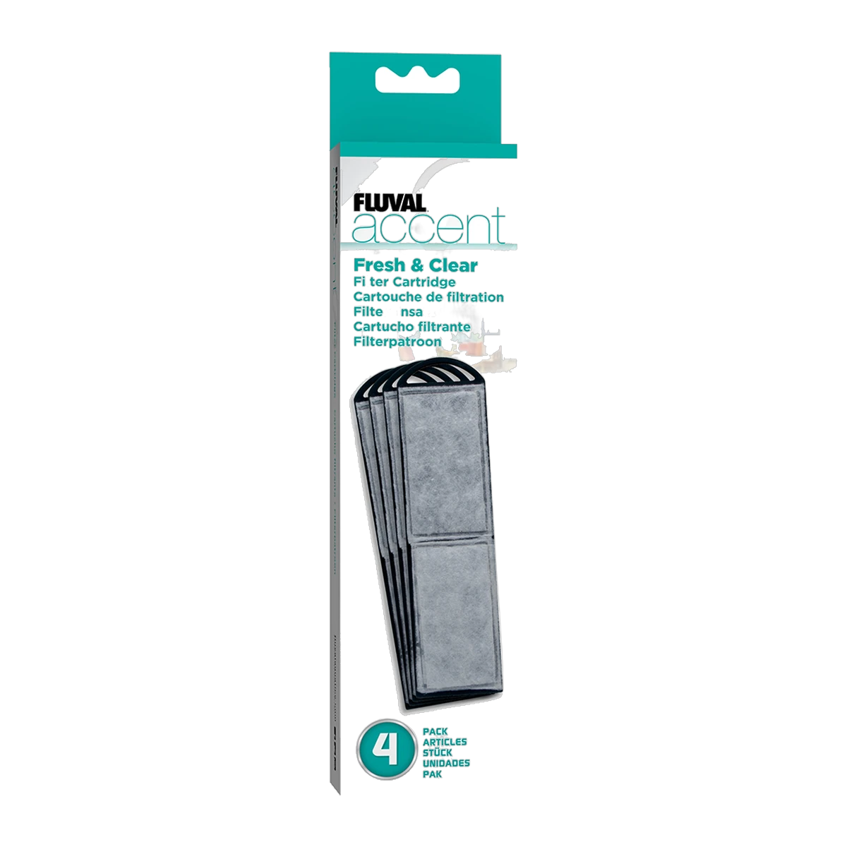 Fluval Accent "Fresh & Clear" Cartridges 4 Pack