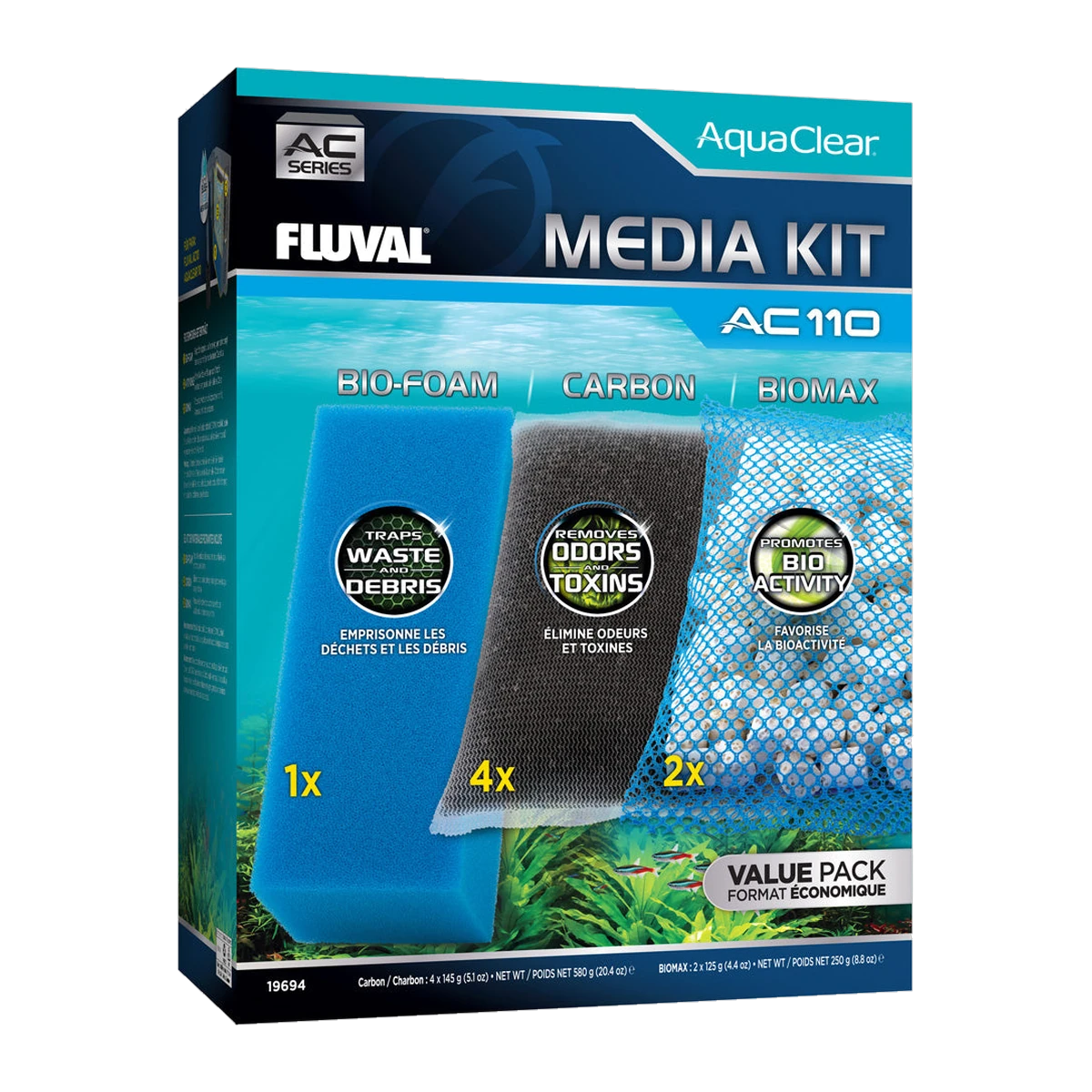 Fluval Aquaclear AC110 Filter Media Maintenance Kit