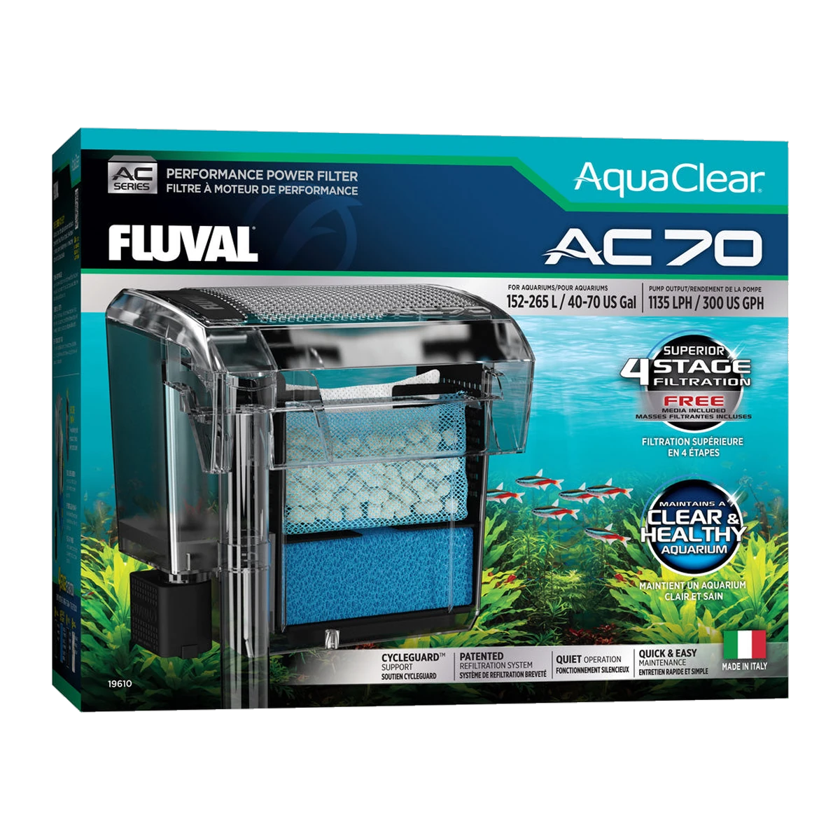 Fluval Aquaclear Hang on Filter AC70 - 1135lph