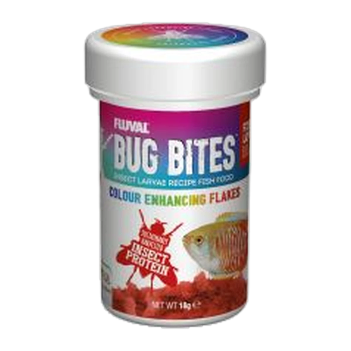 Fluval Bug Bites Colour Enhance Flakes