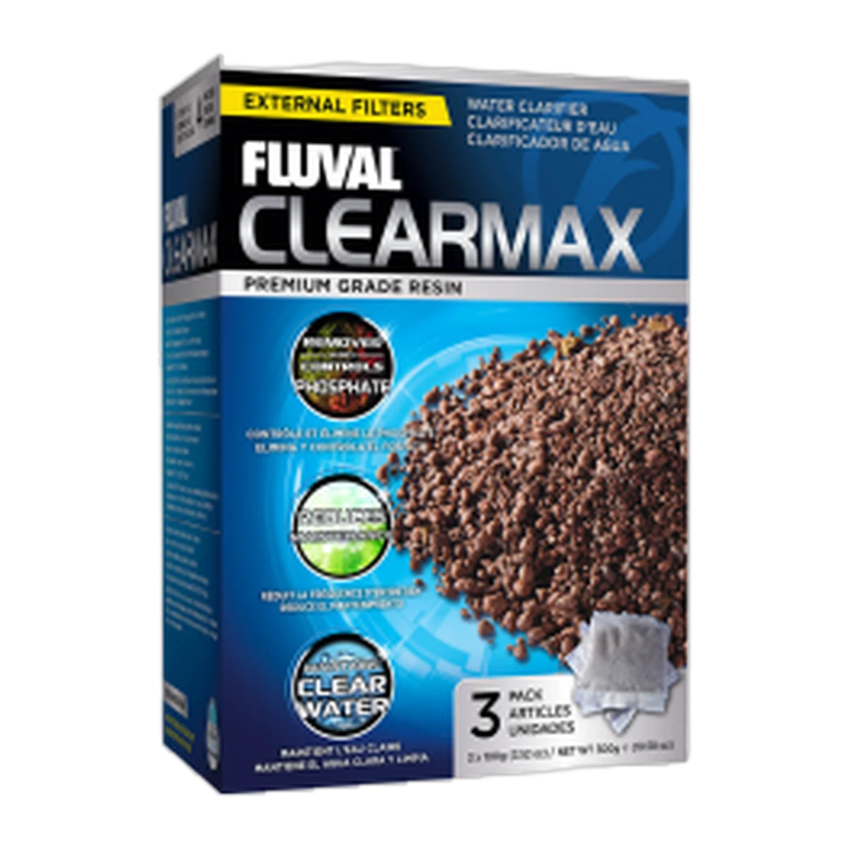 Fluval Clearmax Phosphate Resin Large 3 x100gm Pouches