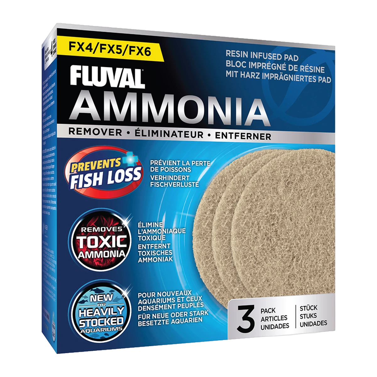 Fluval FX4/FX5/FX6 Ammonia Pads 3 Pack