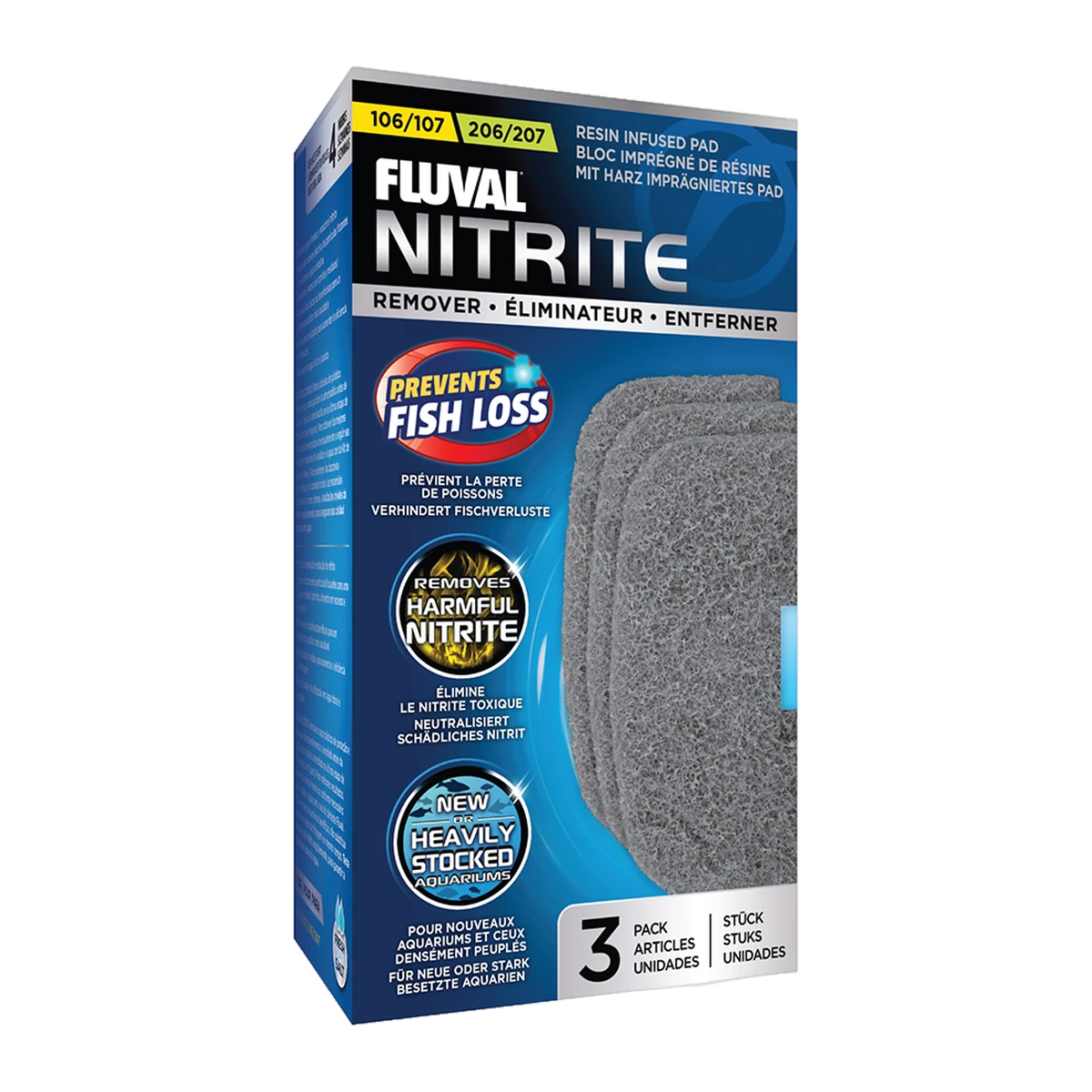 Fluval Nitrite Pads 107/207 3 Pack