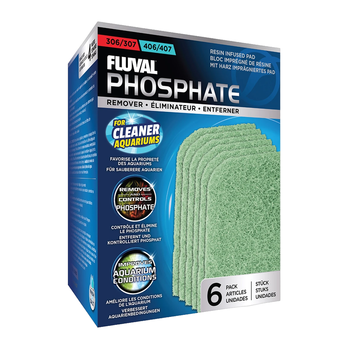 Fluval Phosphate Pads 307/407 6 Pack