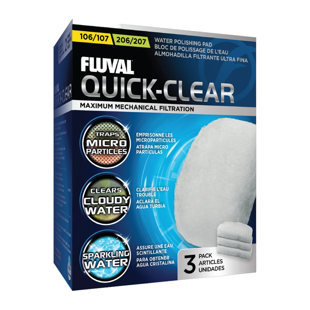 Fluval Polishing Pads Suits 106 206 107 207 3 Pack