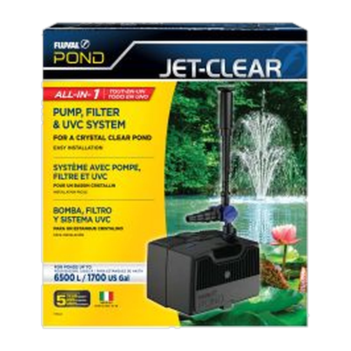 Fluval Pond Jet Flo Complete Pond Filter Unit with UV 6500