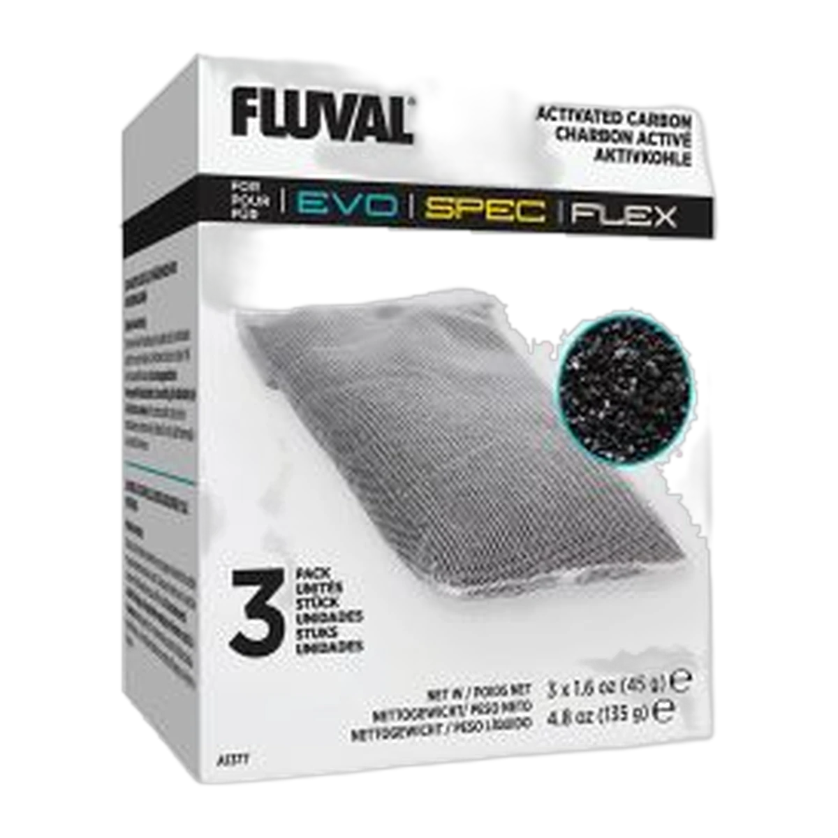 Fluval Spec/Flex/Evo Replacement Carbon 3 x 45gm