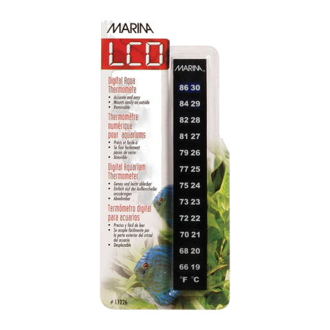 Marina Vertical LCD Thermometer 10cm 19 - 30degrees
