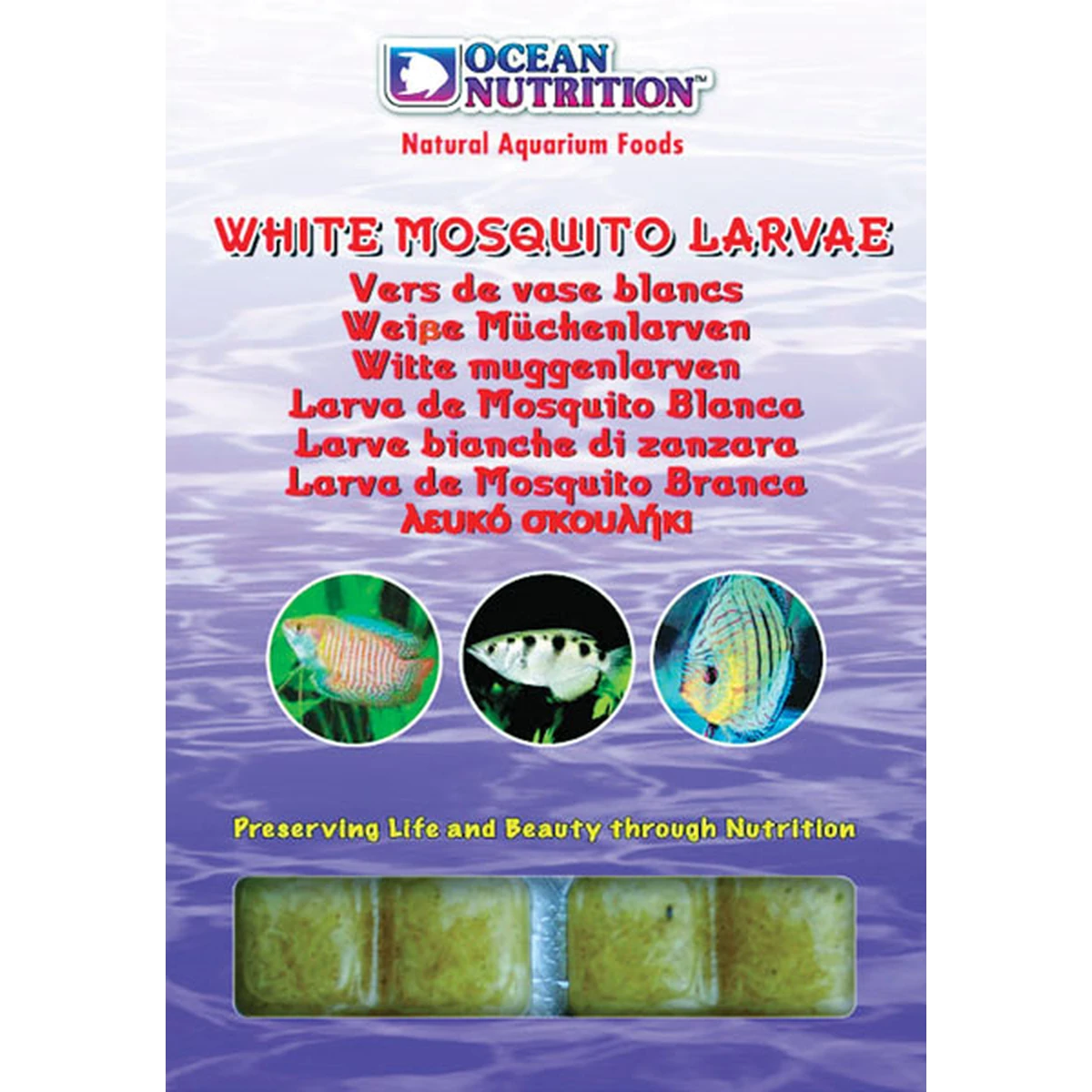 Ocean Nutrition Frozen White Mosquito Larvae