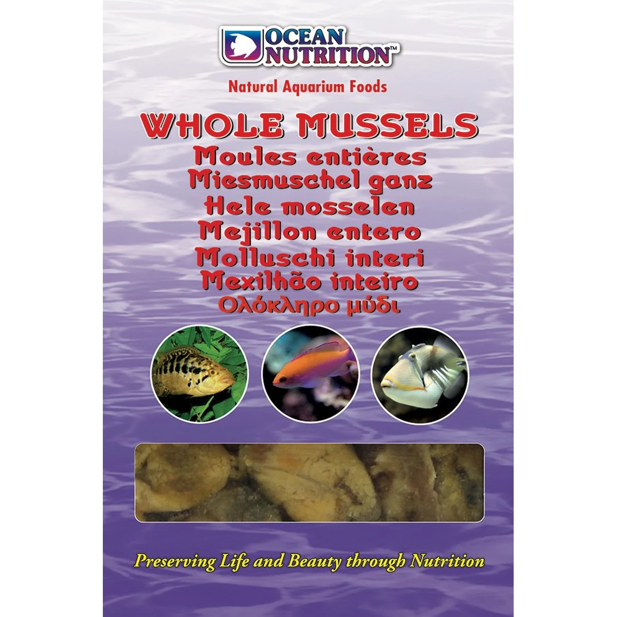 Ocean Nutrition frozen whole mussel