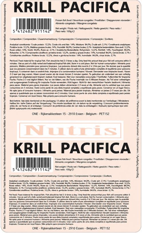 Frozen Nutris Krill Pacifica 100g