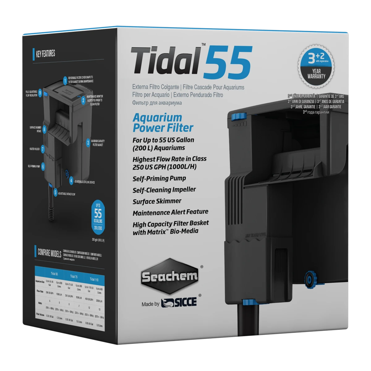 Seachem Tidal 55 Hangon Filter 208L