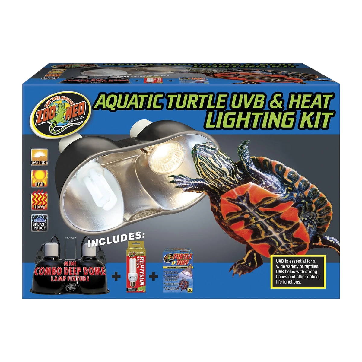 Zoo Med Aquatic Turtle UVB & Heat Lighting Kit